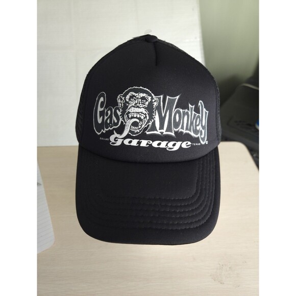 Other - Gas Monkey Garage Adjustable  Trucker Hat Black & White  Baseball Caps